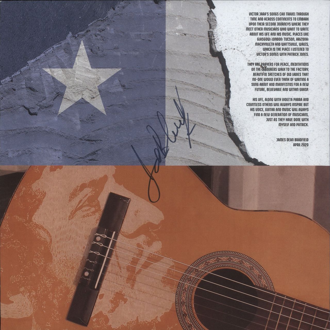 James Dean Bradfield Even In Exile - Autographed UK Vinyl LP