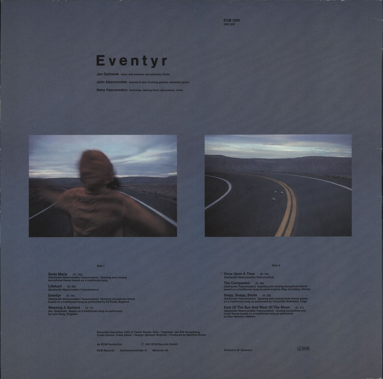 Jan Garbarek Eventyr German Vinyl LP