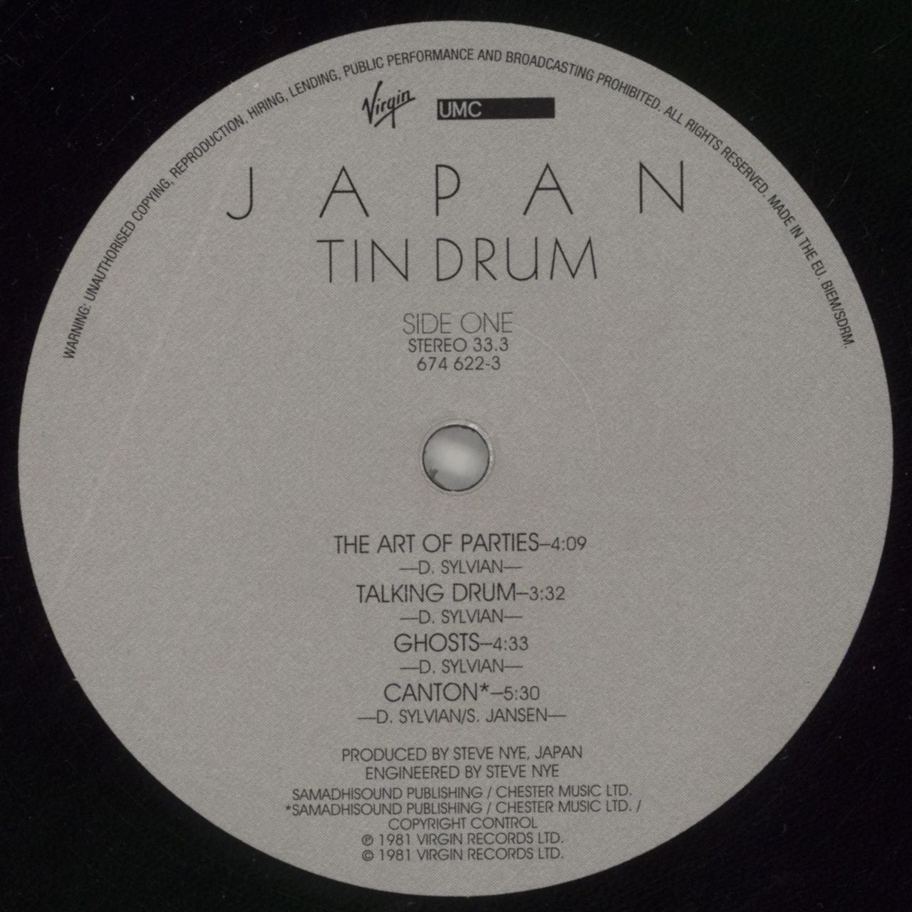 Japan Tin Drum - 180gm - EX UK Vinyl LP