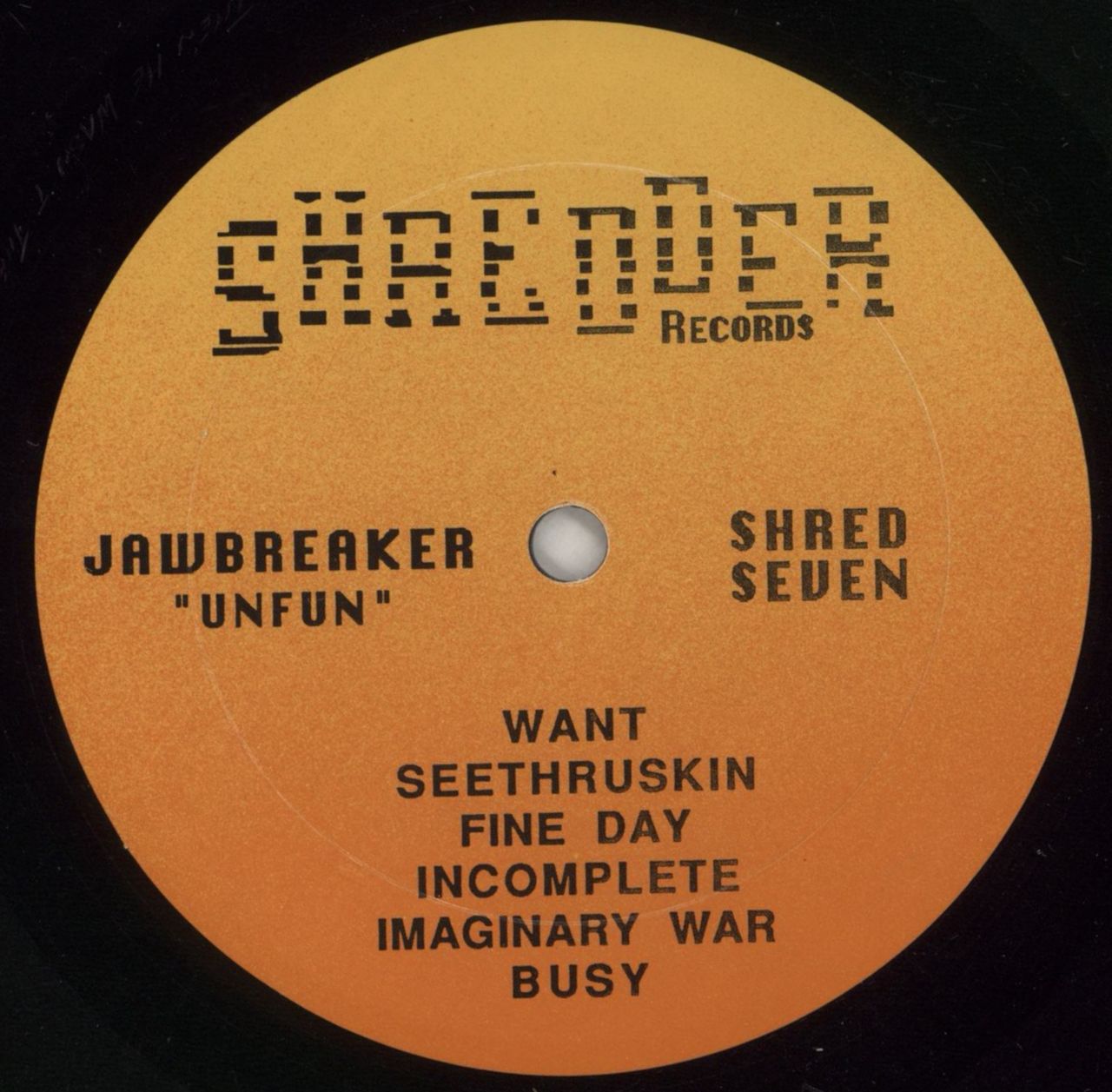 Jawbreaker Unfun - First US Vinyl LP