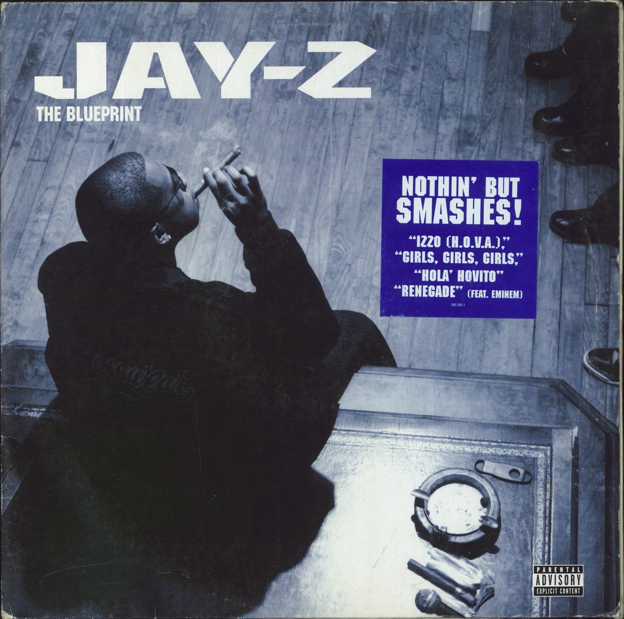 Jay-Z The Blueprint - Blue Vinyl - VG UK 2-LP vinyl set