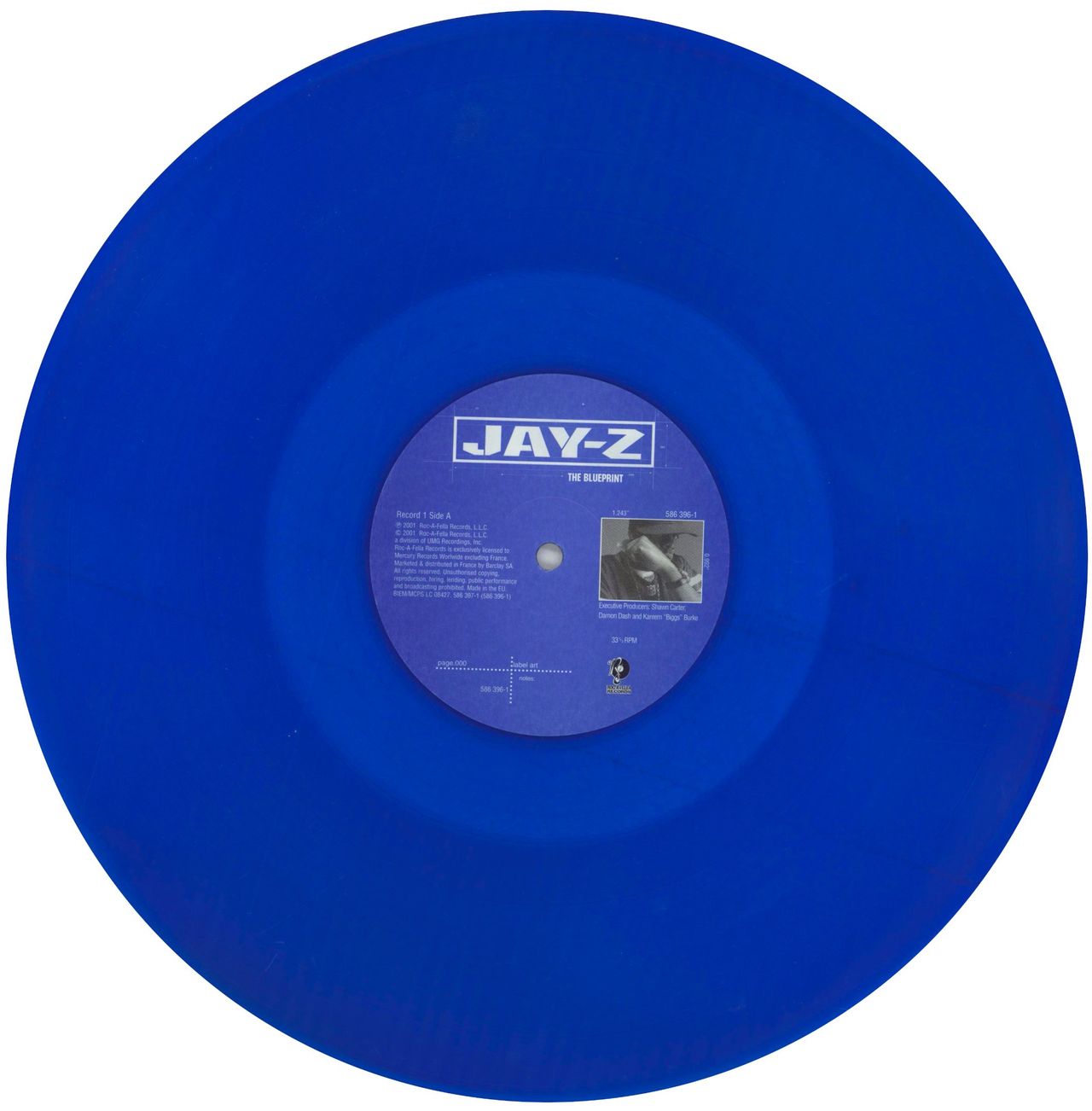 Jay-Z The Blueprint - Blue Vinyl - VG UK 2-LP vinyl set