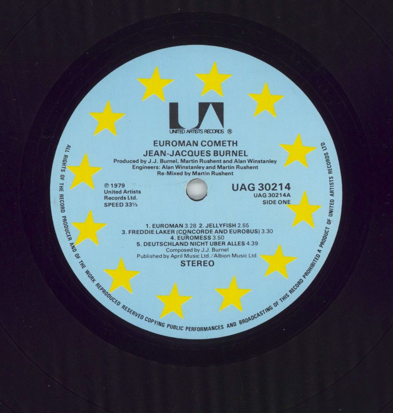 Jean Jacques Burnel Euroman Cometh UK Vinyl LP