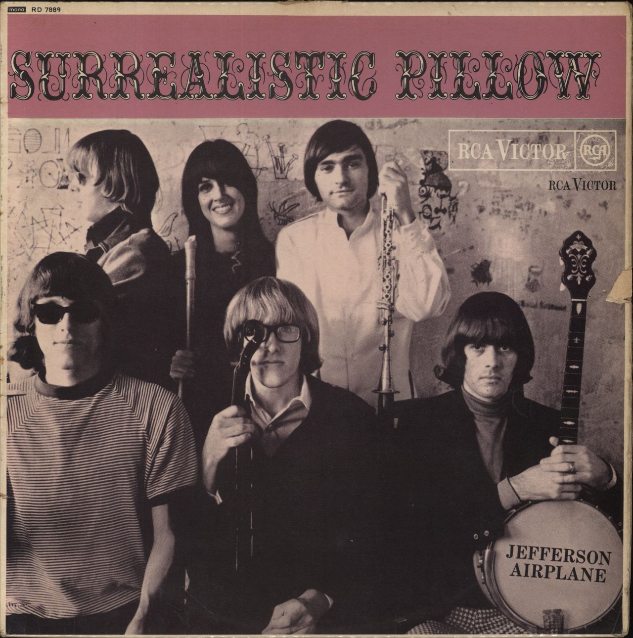 Jefferson Airplane Surrealistic Pillow - 1st - VG UK Vinyl LP
