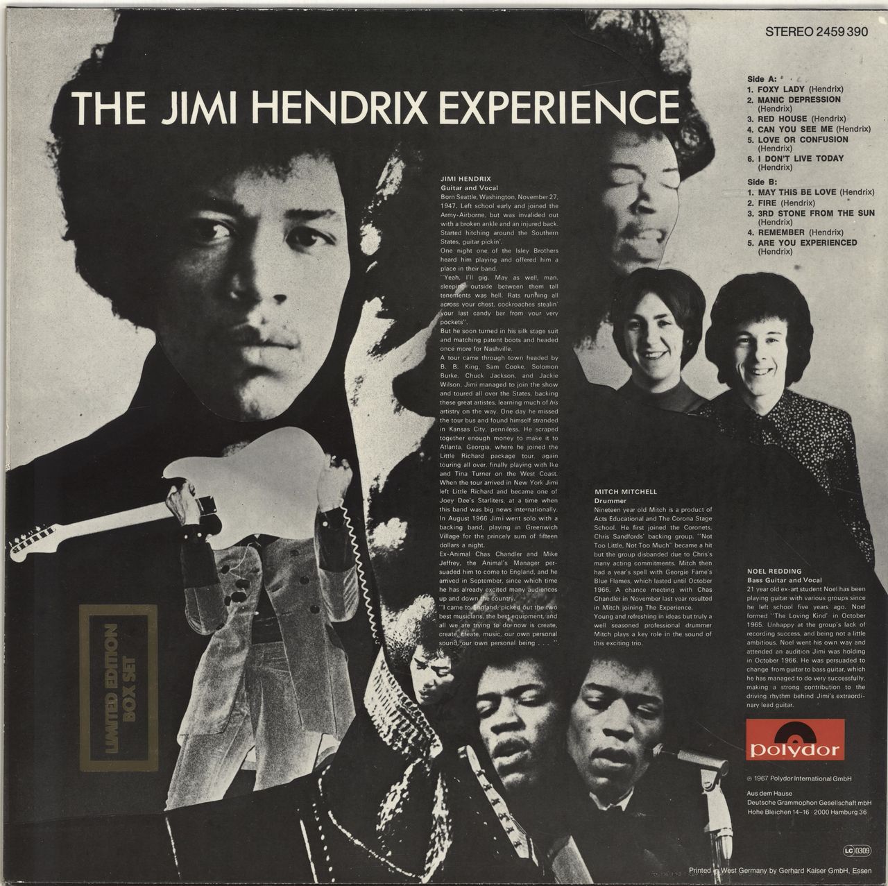 Jimi Hendrix Are You Experienced German Vinyl LP