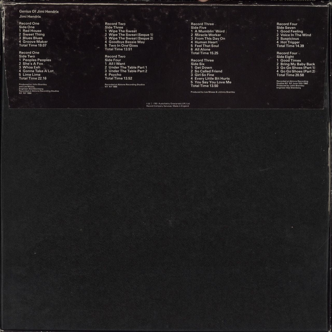 Jimi Hendrix The Genius Of Jimi Hendrix UK 4-LP vinyl set