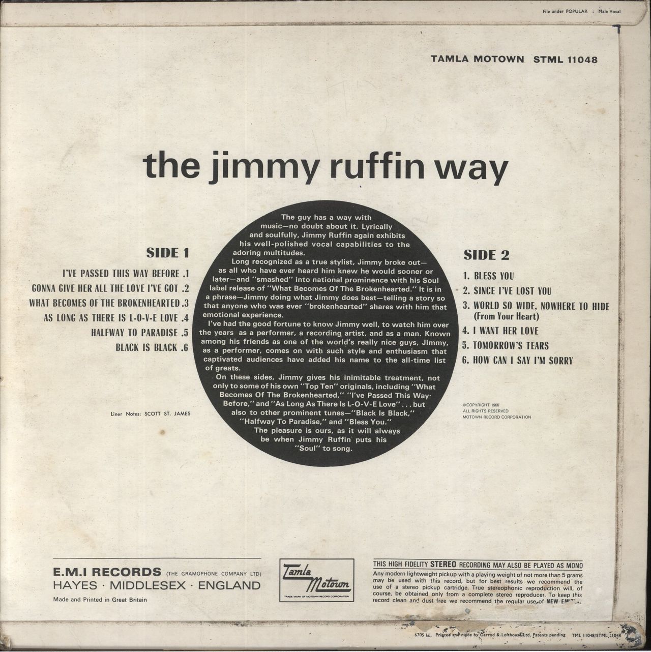Jimmy Ruffin The Jimmy Ruffin Way UK Vinyl LP