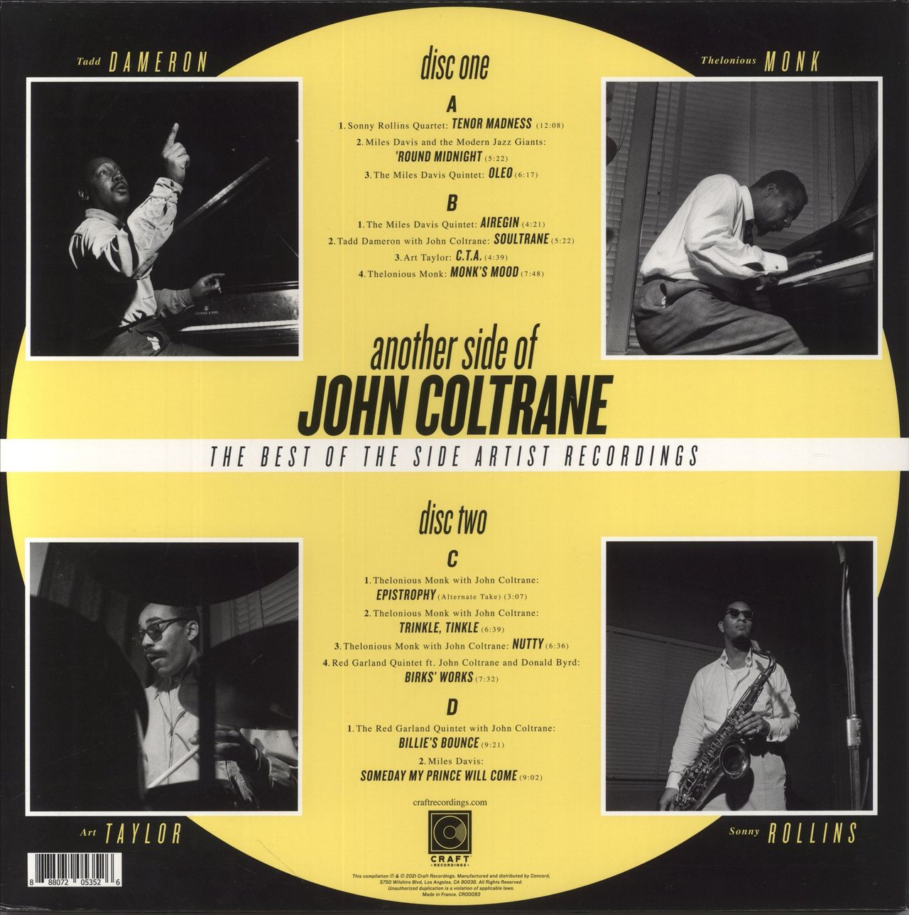 John Coltrane Another Side Of John Coltrane - 180 Gram French 2-LP vinyl set