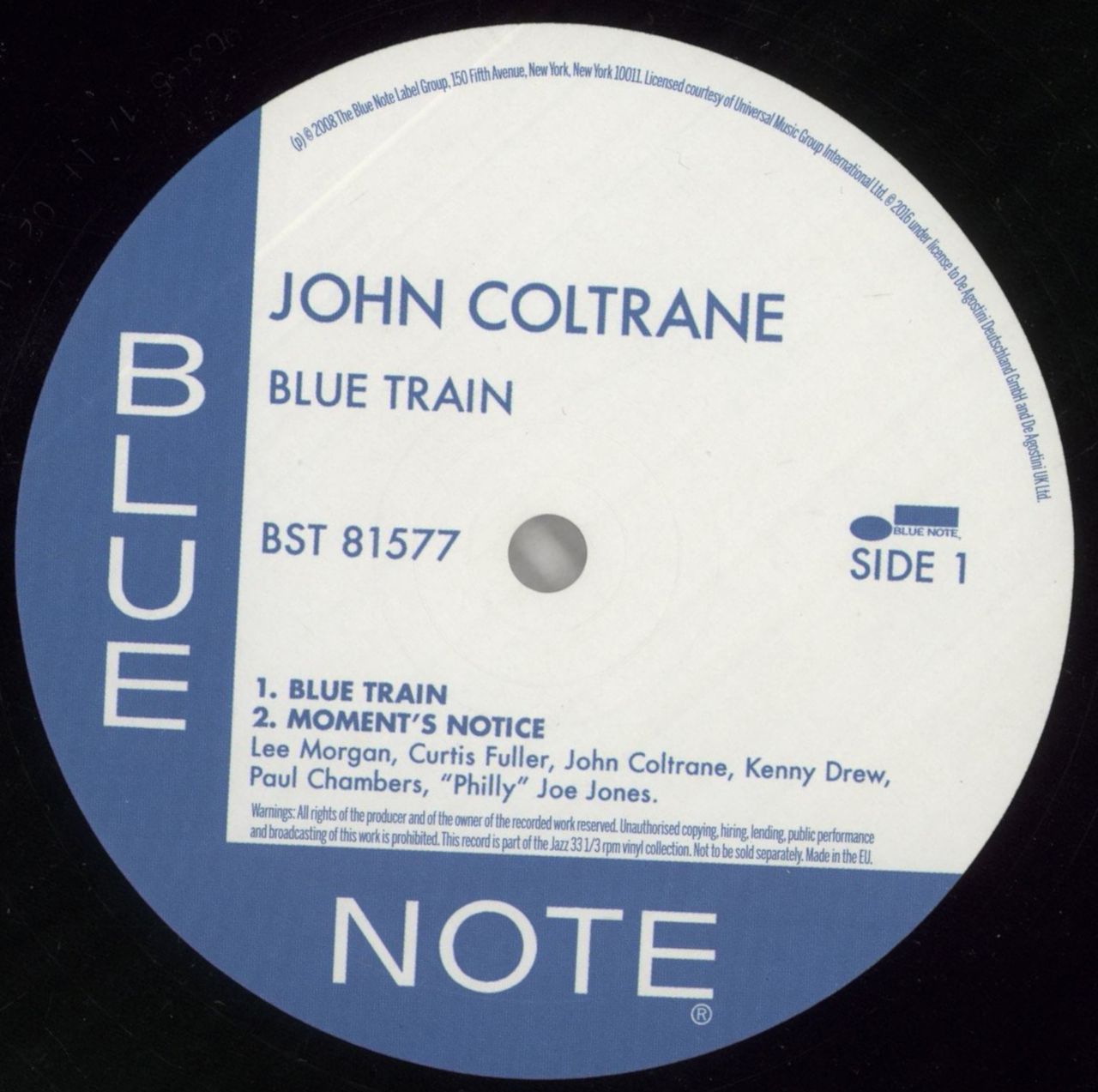 John Coltrane Blue Train - 180gram Vinyl - EX UK Vinyl LP