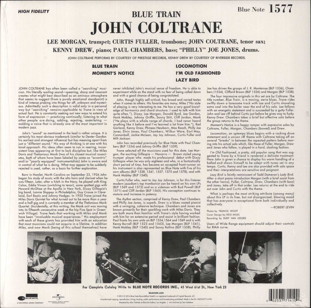 John Coltrane Blue Train: Remastered - 180gram Vinyl - Shrink - EX UK Vinyl LP
