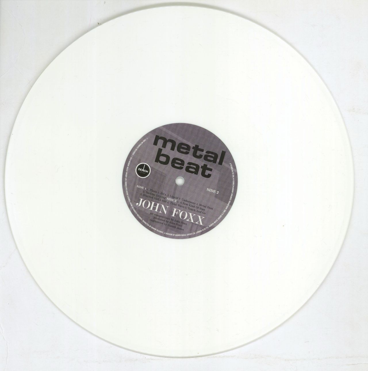 John Foxx Metamatic - 180gm White Vinyl - RSD UK Vinyl LP