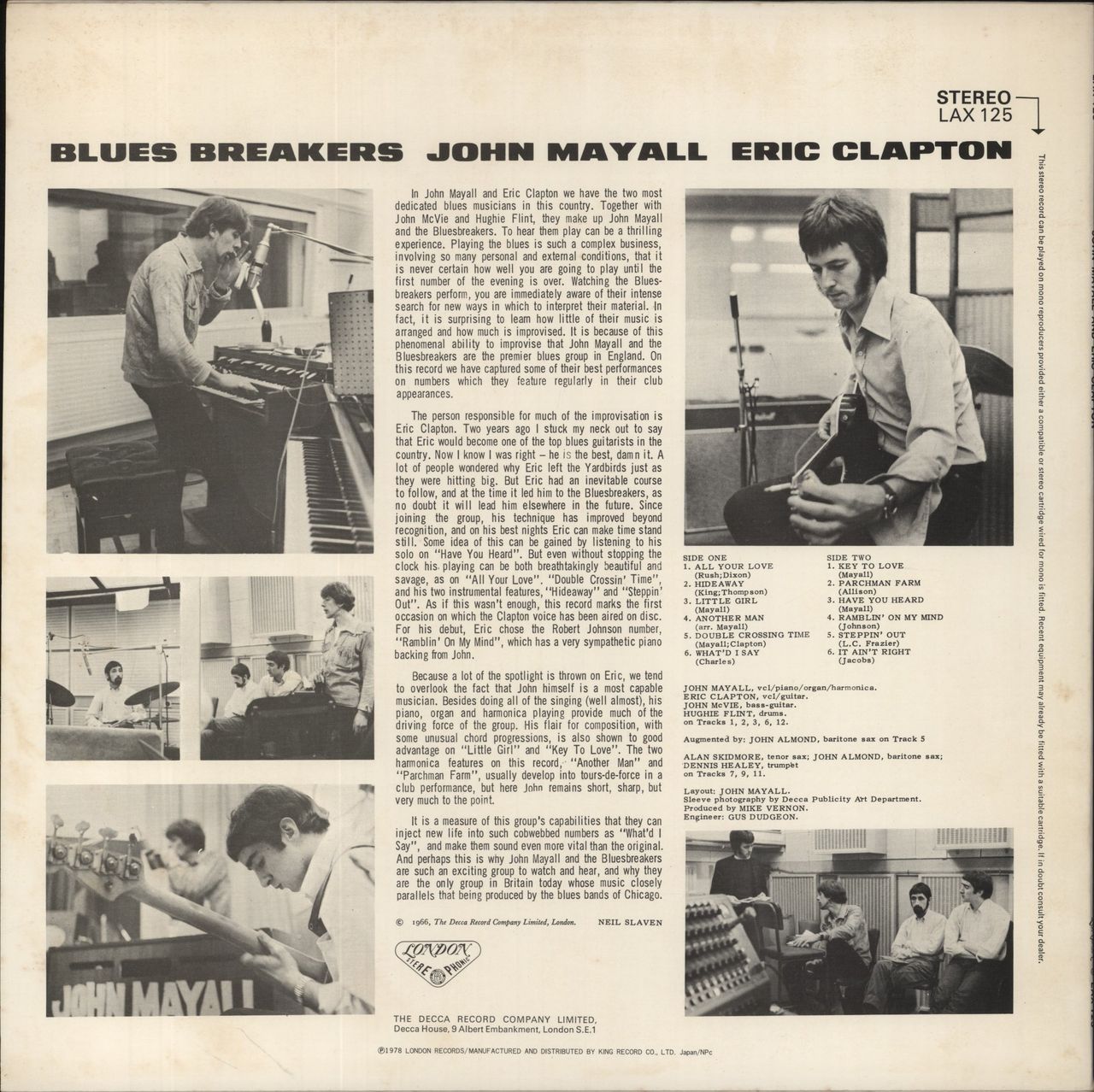 John Mayall Blues Breakers - EX Japanese Vinyl LP
