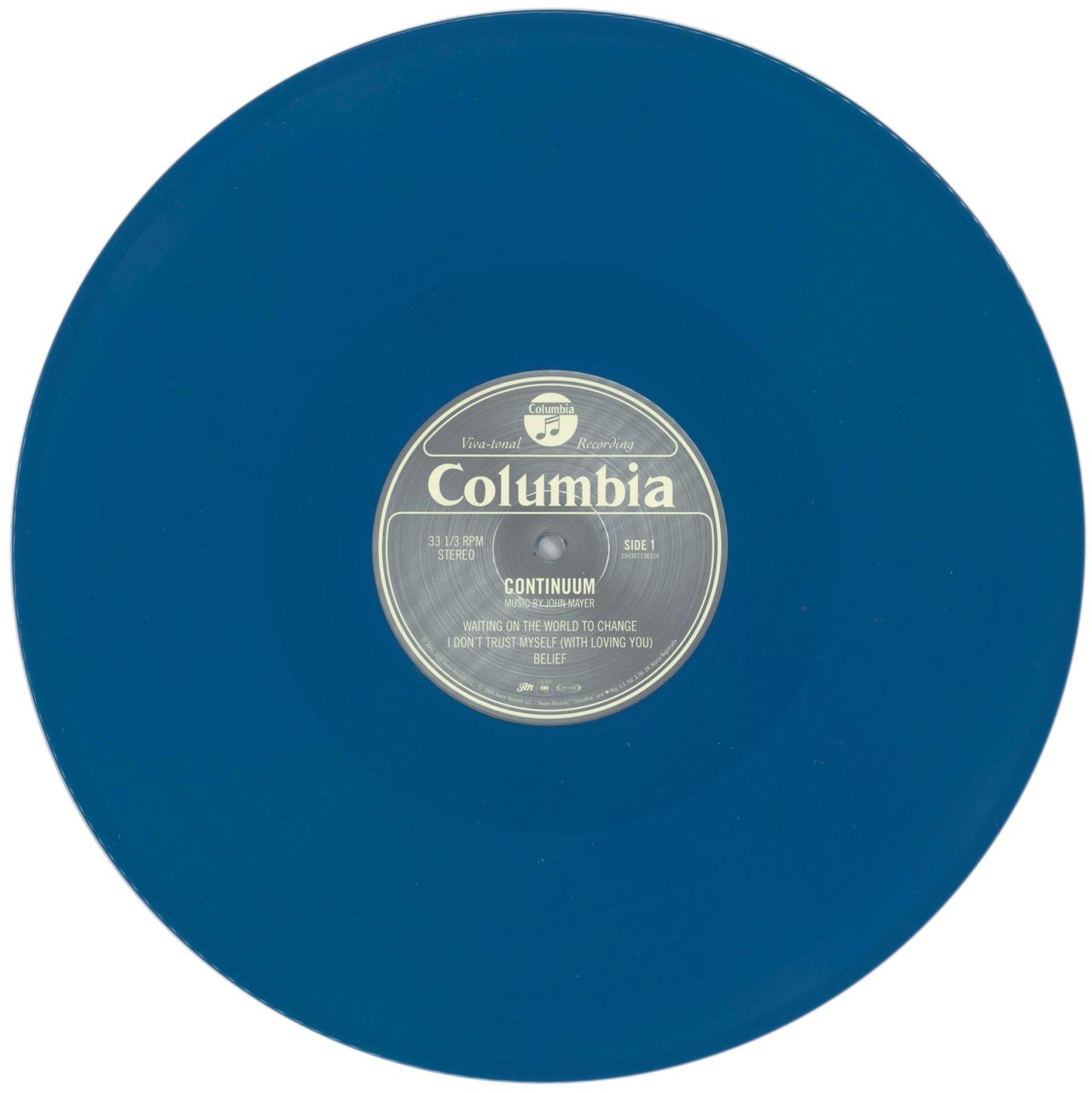 John Mayer Continuum - Turquoise Vinyl UK 2-LP vinyl set