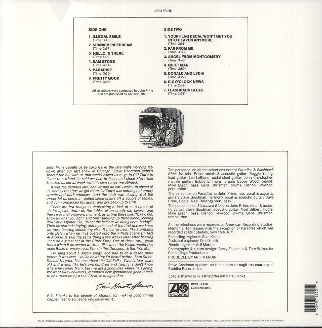 John Prine John Prine - Crystal Clear Vinyl UK Vinyl LP