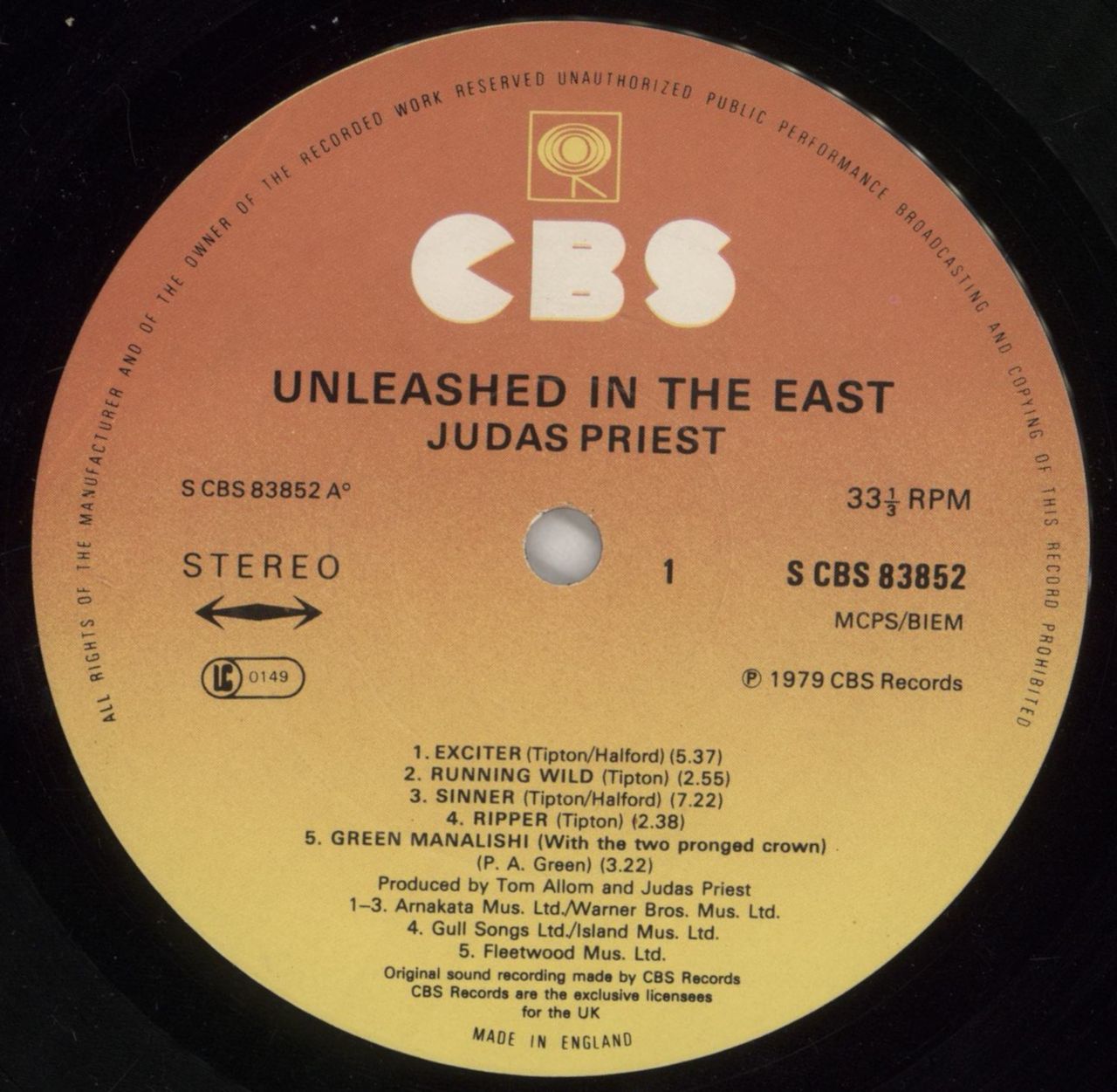 Judas Priest Unleashed In The East + insert - Shrink UK Vinyl LP