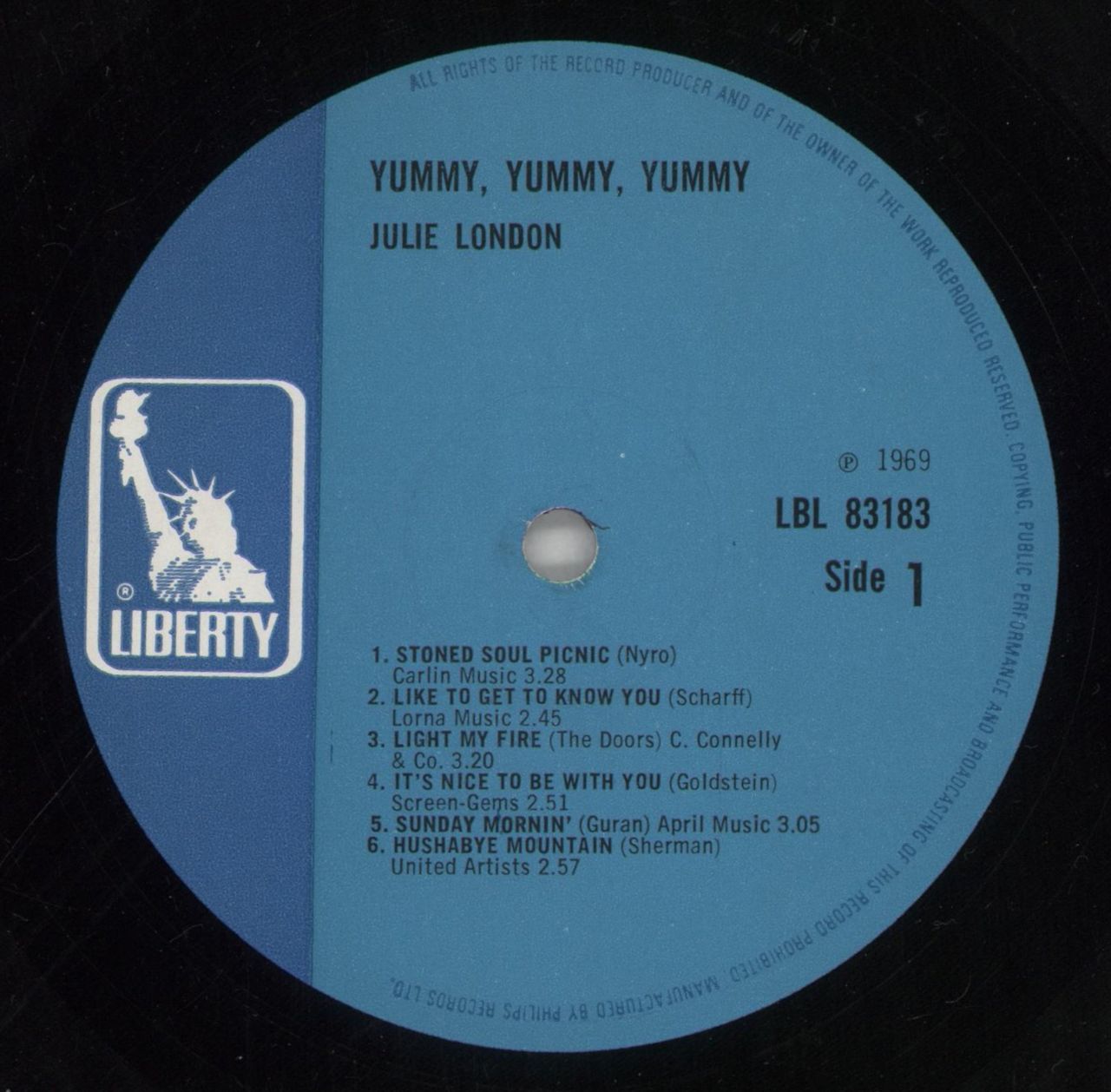 Julie London Yummy, Yummy, Yummy UK Vinyl LP