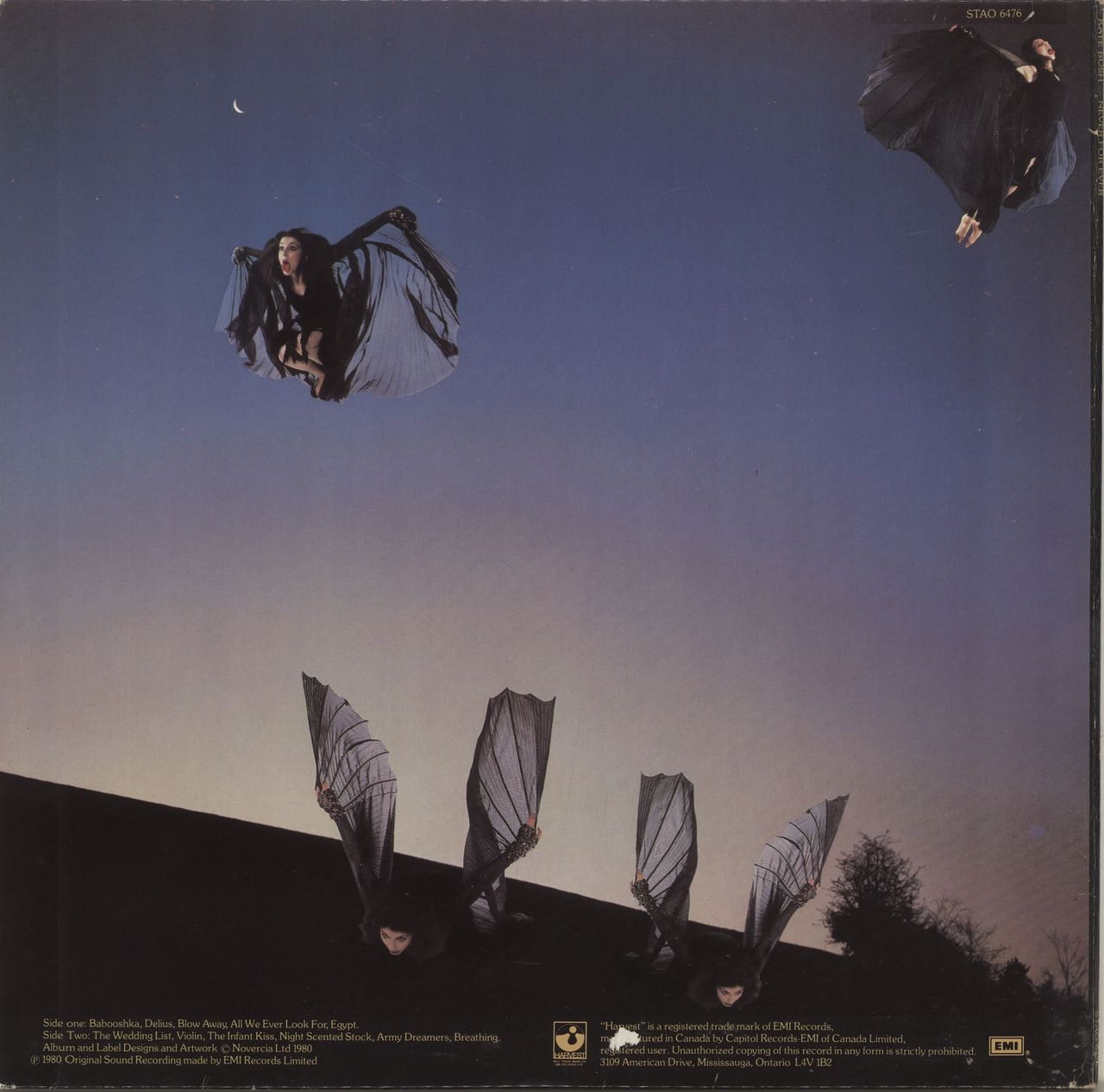 Kate Bush Never For Ever Canadian Vinyl LP