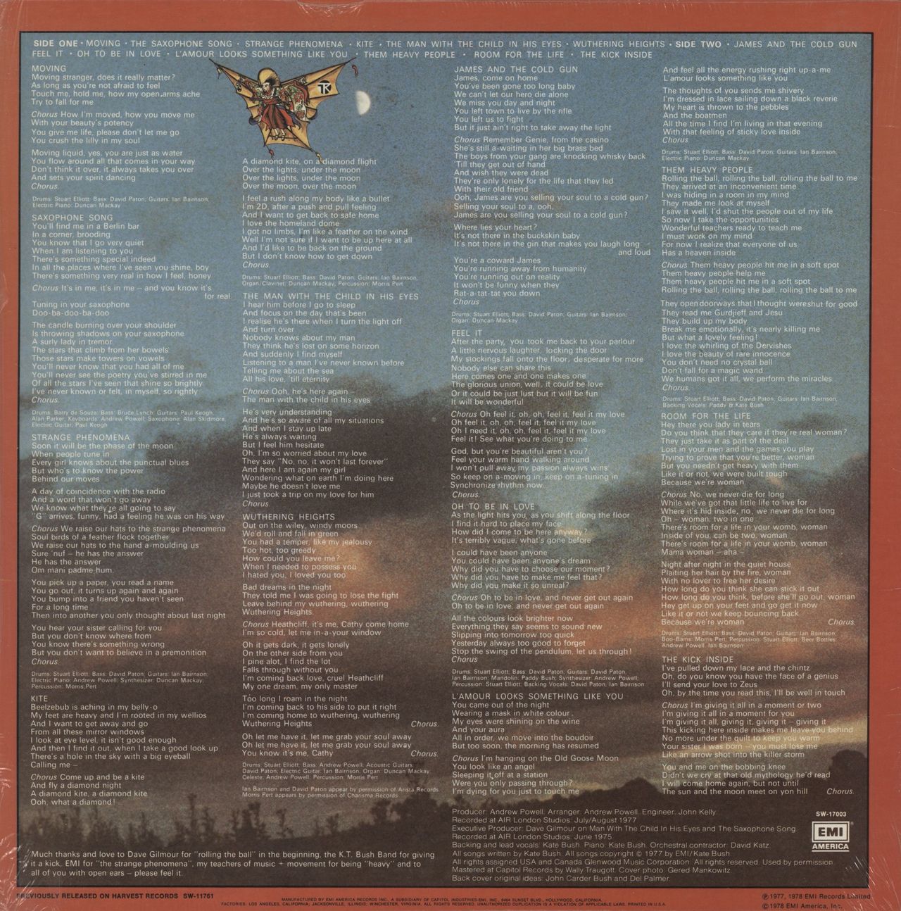 Kate Bush The Kick Inside - shrink US Vinyl LP