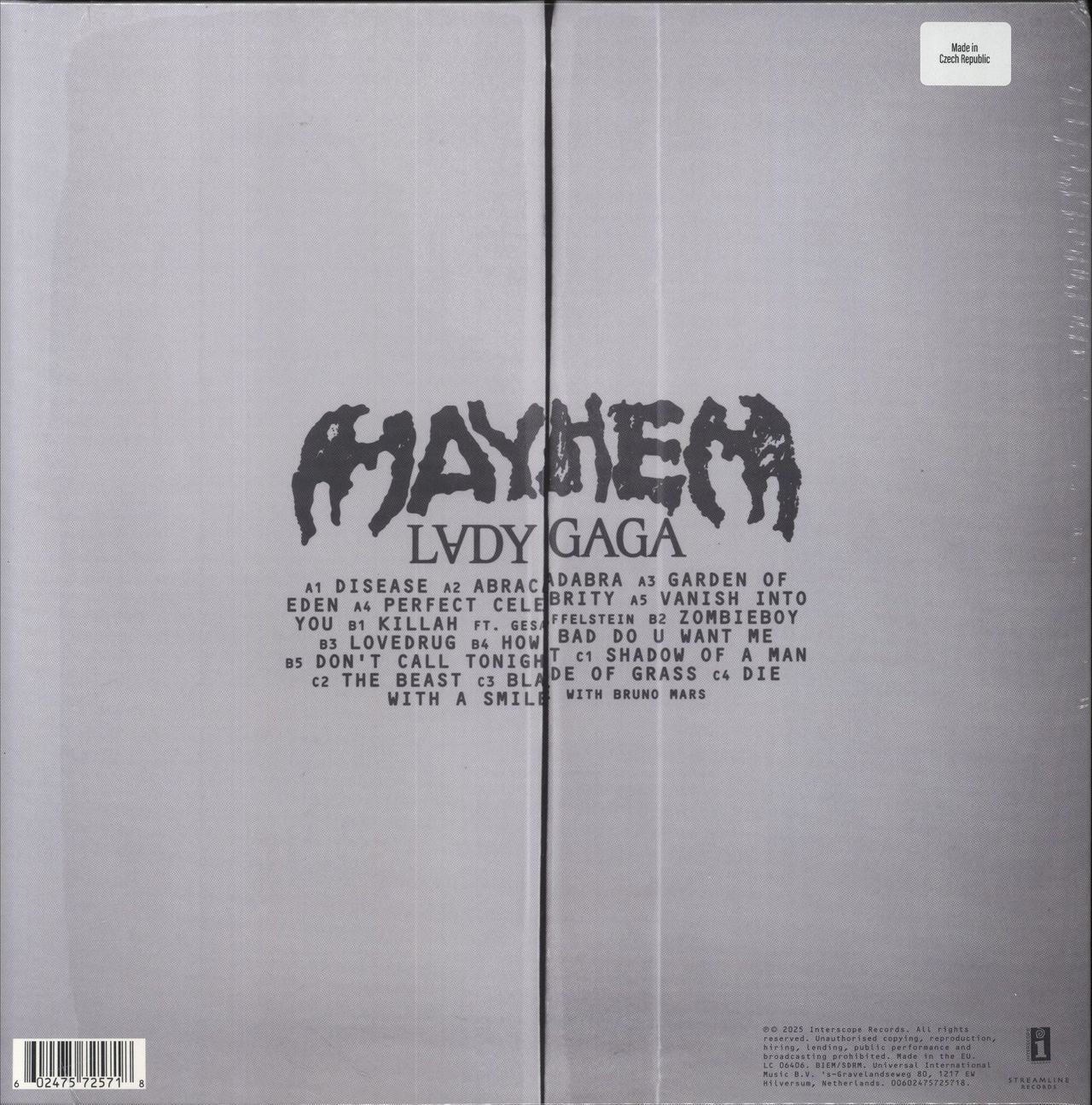 Lady Gaga MAYHEM: Amazon exclusive - Opaque White Vinyl + Alt Artwork - Sealed UK 2-LP vinyl set