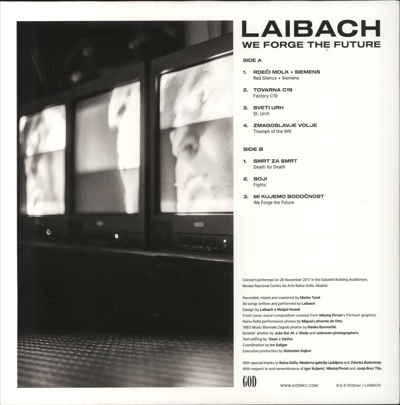Laibach We Forge The Future - Live At Reina Sofía + Booklet Austrian Vinyl LP
