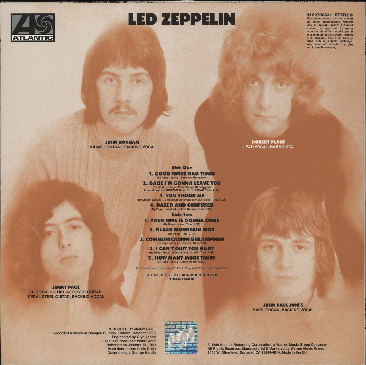 Led Zeppelin Led Zeppelin - 180gm - Stickered - EX UK Vinyl LP
