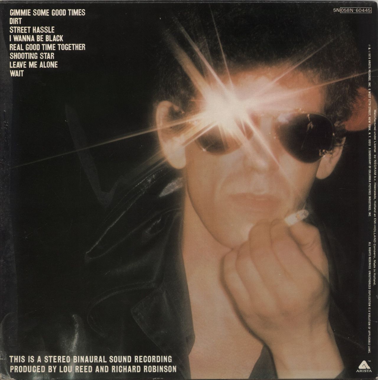 Lou Reed Street Hassle Dutch Vinyl LP