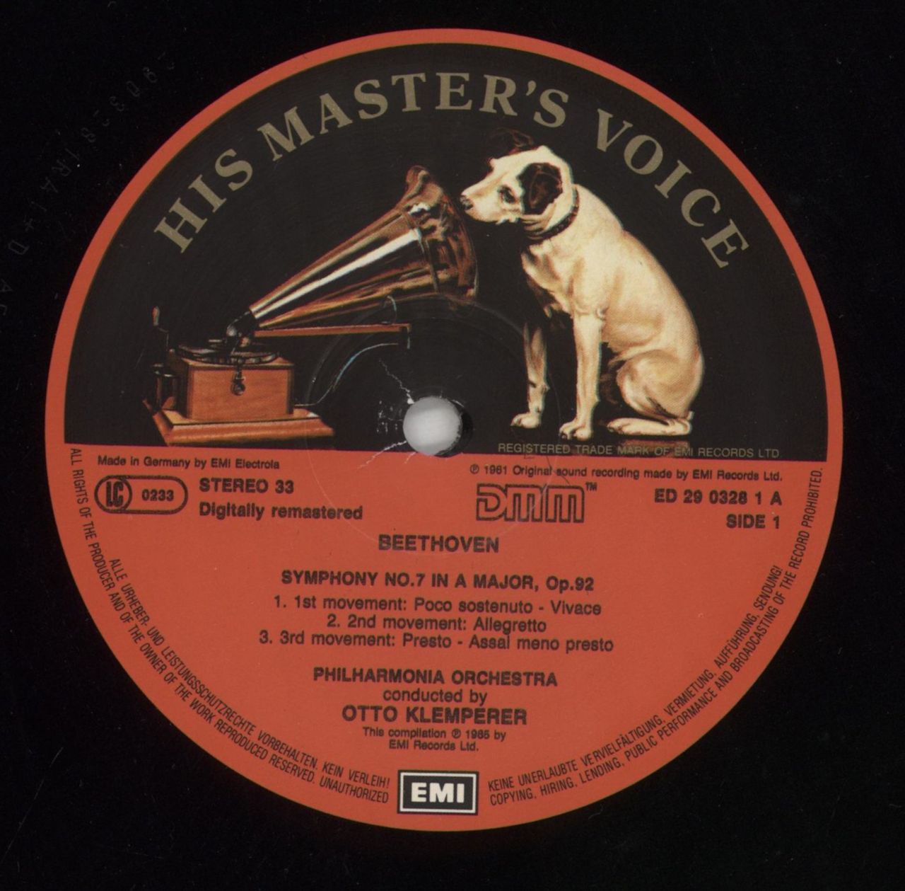 Ludwig Van Beethoven Symphonies Nos. 7 & 8 UK Vinyl LP