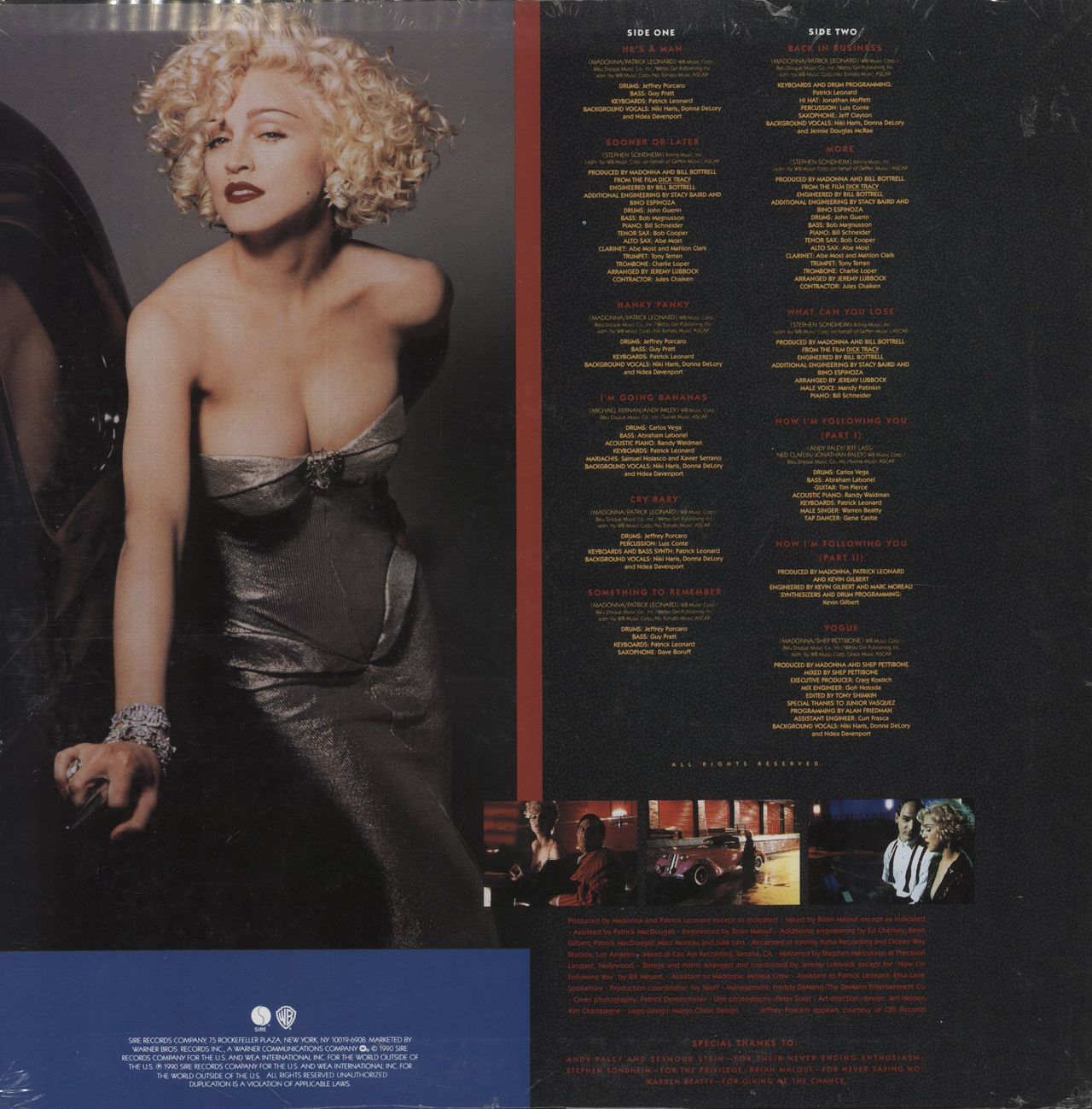 Madonna I'm Breathless - Sealed US Vinyl LP
