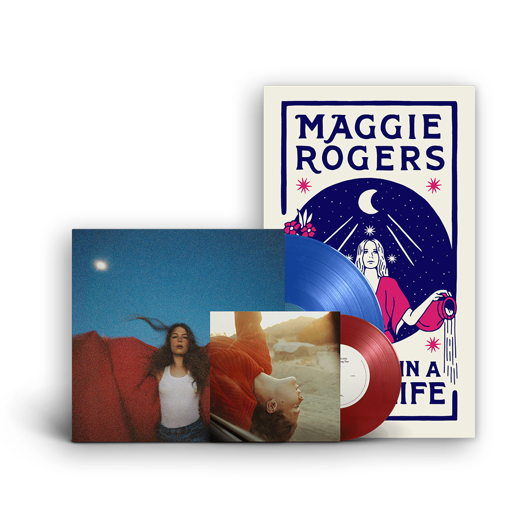 Maggie Rogers - Heard It In A Past Life - 5th Anniversary Blue Vinyl LP Record with Bonus Red 7" & Poster
