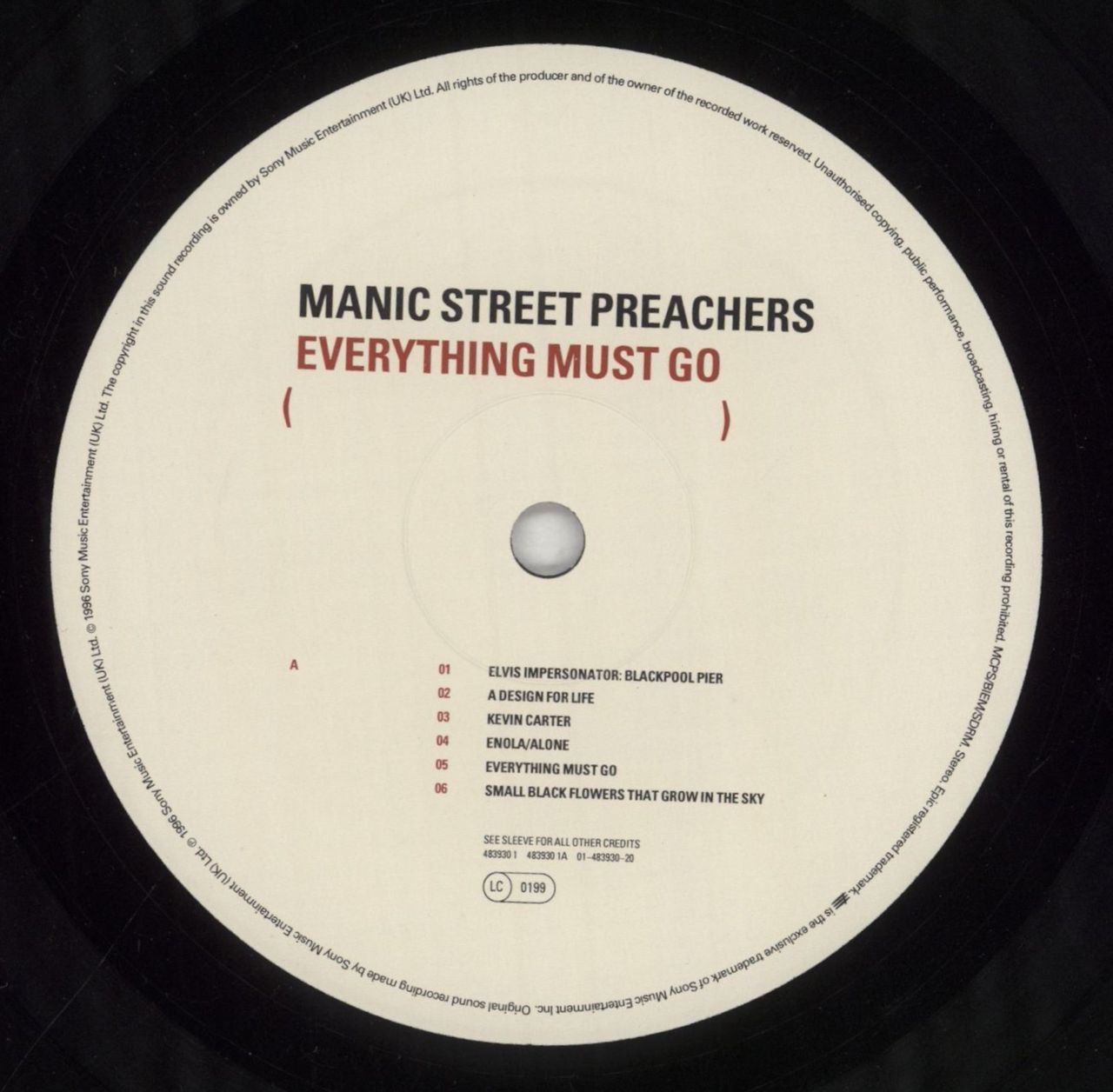 Manic Street Preachers Everything Must Go - Hype Sticker + Lyric Poster UK Vinyl LP