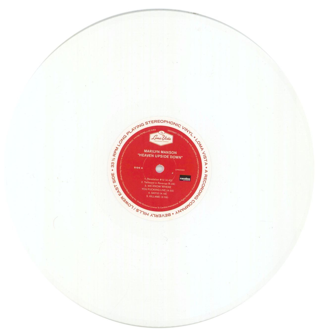 Marilyn Manson Heaven Upside Down - White UK Vinyl LP