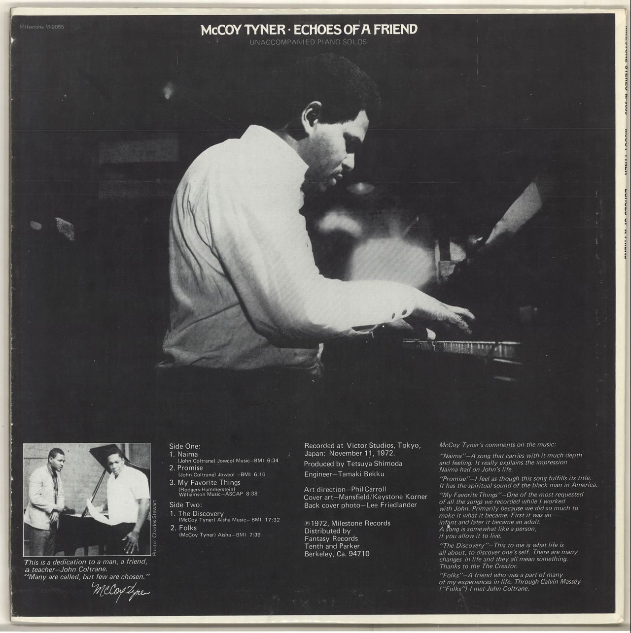McCoy Tyner Echoes Of A Friend US Vinyl LP