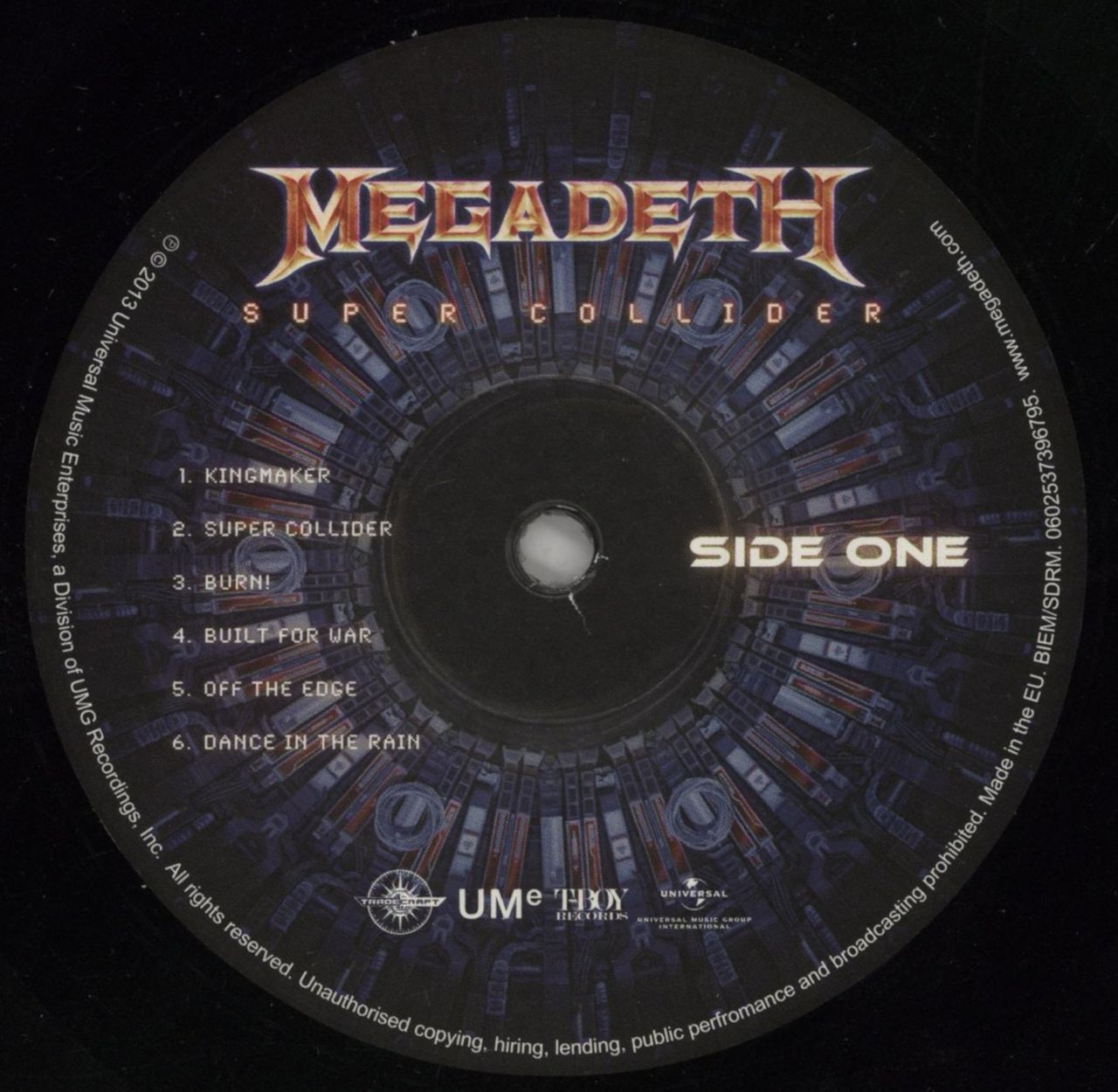 Megadeth Super Collider UK Vinyl LP