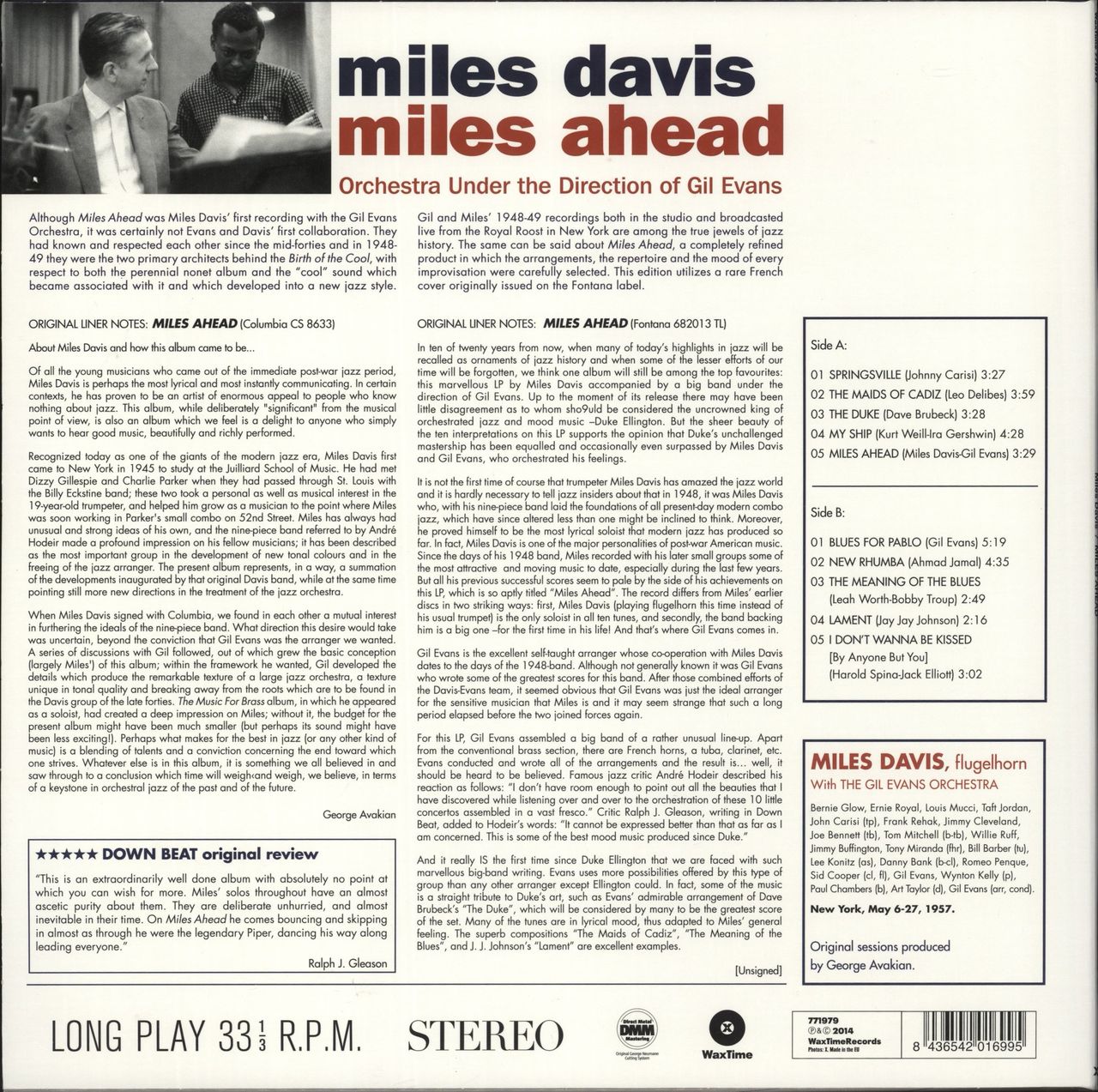 Miles Davis Miles Ahead - 180gm UK Vinyl LP