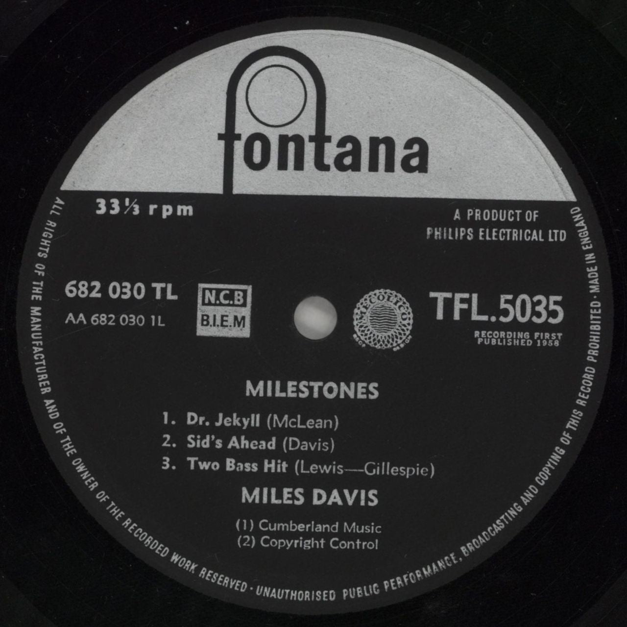 Miles Davis Milestones UK Vinyl LP