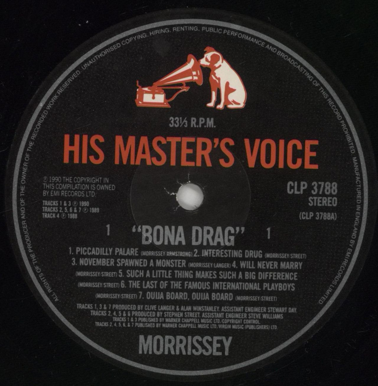 Morrissey Bona Drag - VG UK Vinyl LP