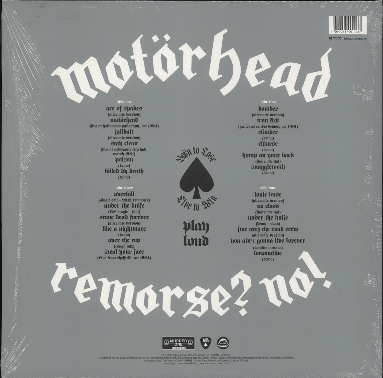 Motorhead No Remorse - 180gm Silver Vinyl - Sealed UK 2-LP vinyl set