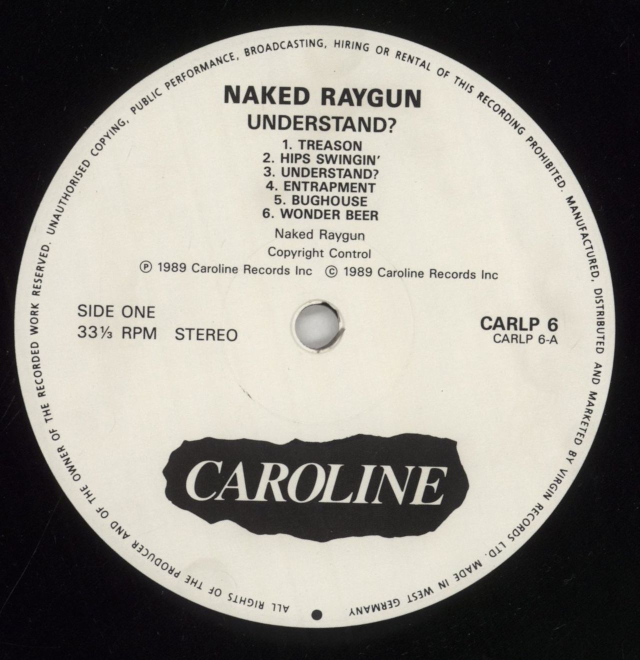 Naked Raygun Understand? - VG German Vinyl LP