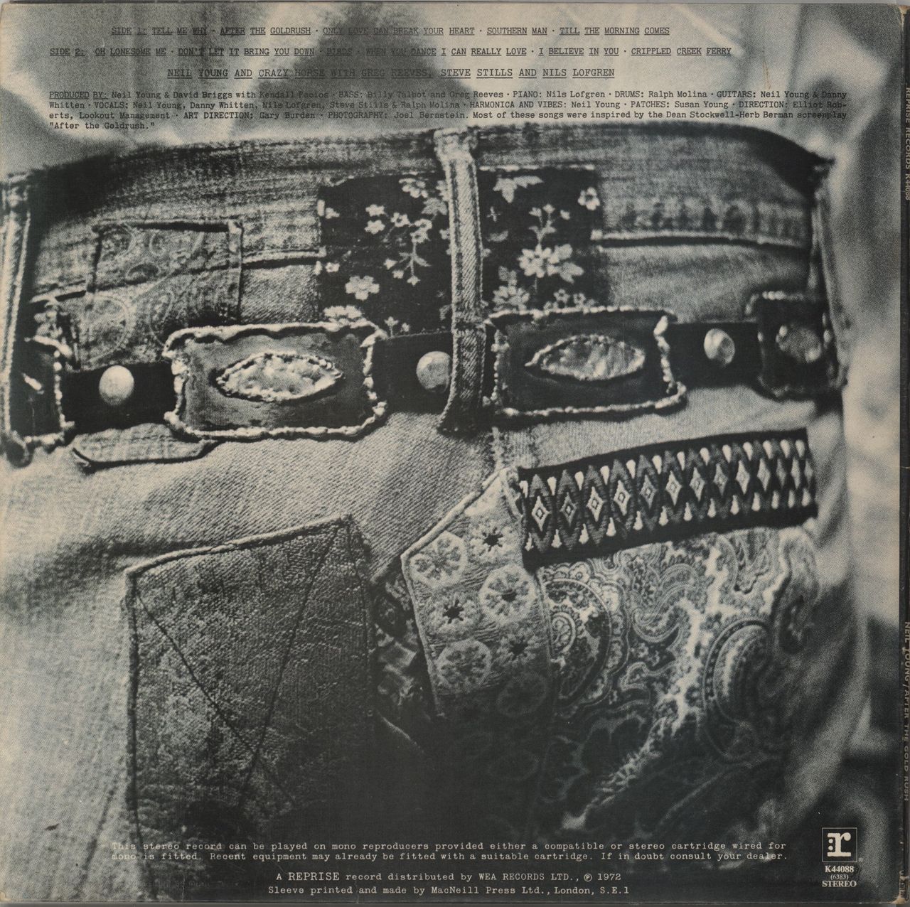 Neil Young After The Gold Rush + Poster - VG UK Vinyl LP