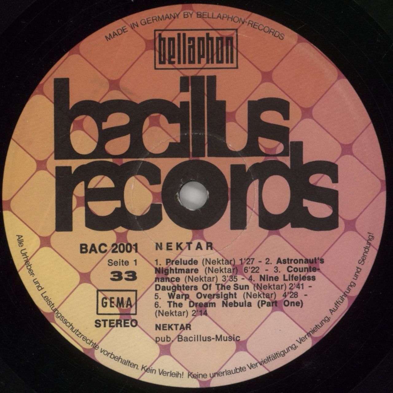 Nektar Journey To The Centre Of The Eye German Vinyl LP