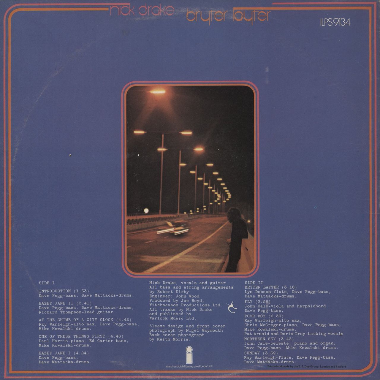 Nick Drake Bryter Layter - 2nd - Smooth Sleeve UK Vinyl LP