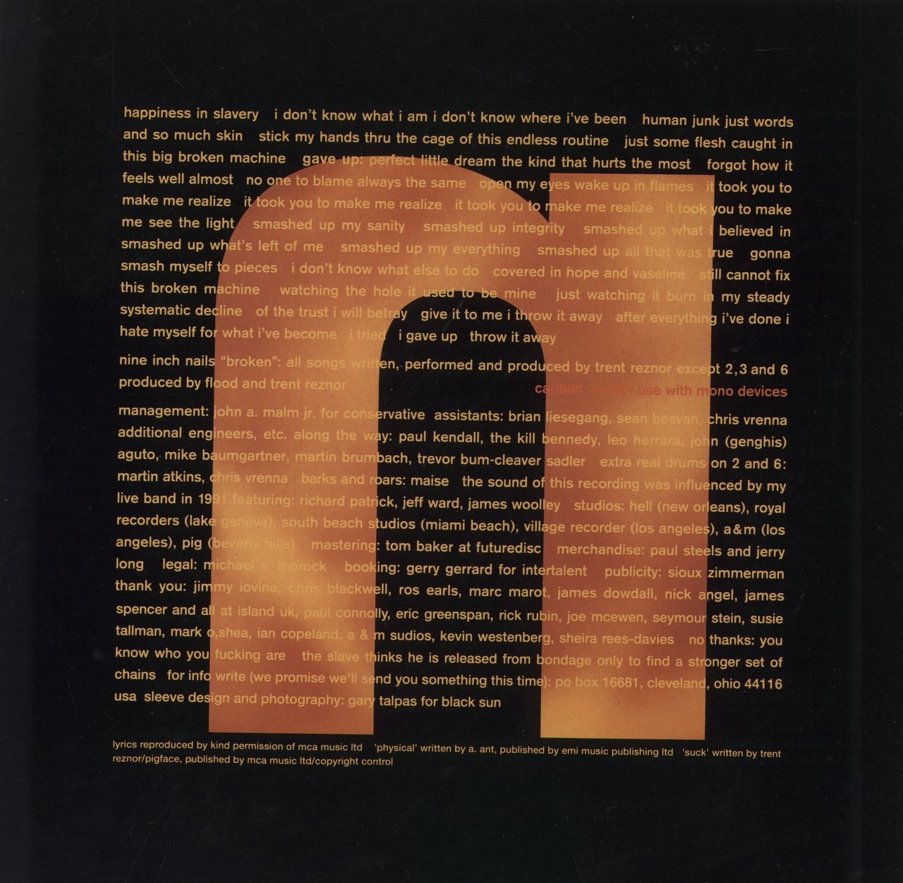 Nine Inch Nails Broken + 7" UK Vinyl LP