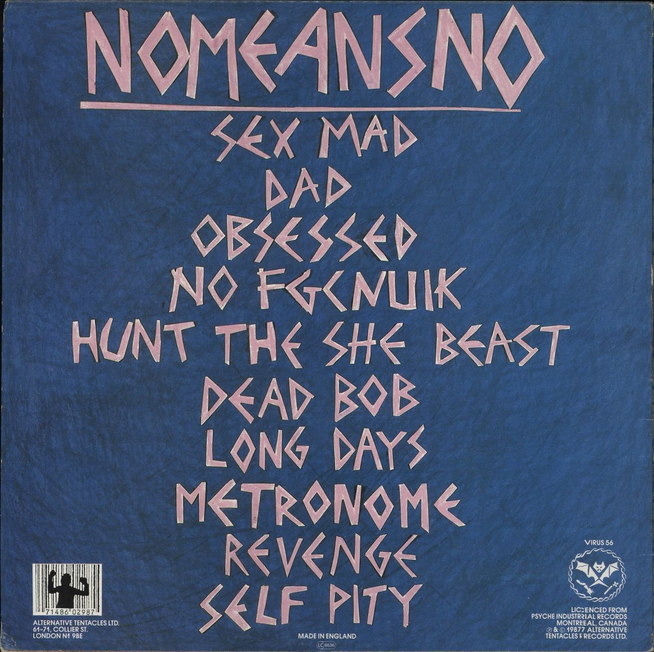 Nomeansno Sex Mad UK Vinyl LP