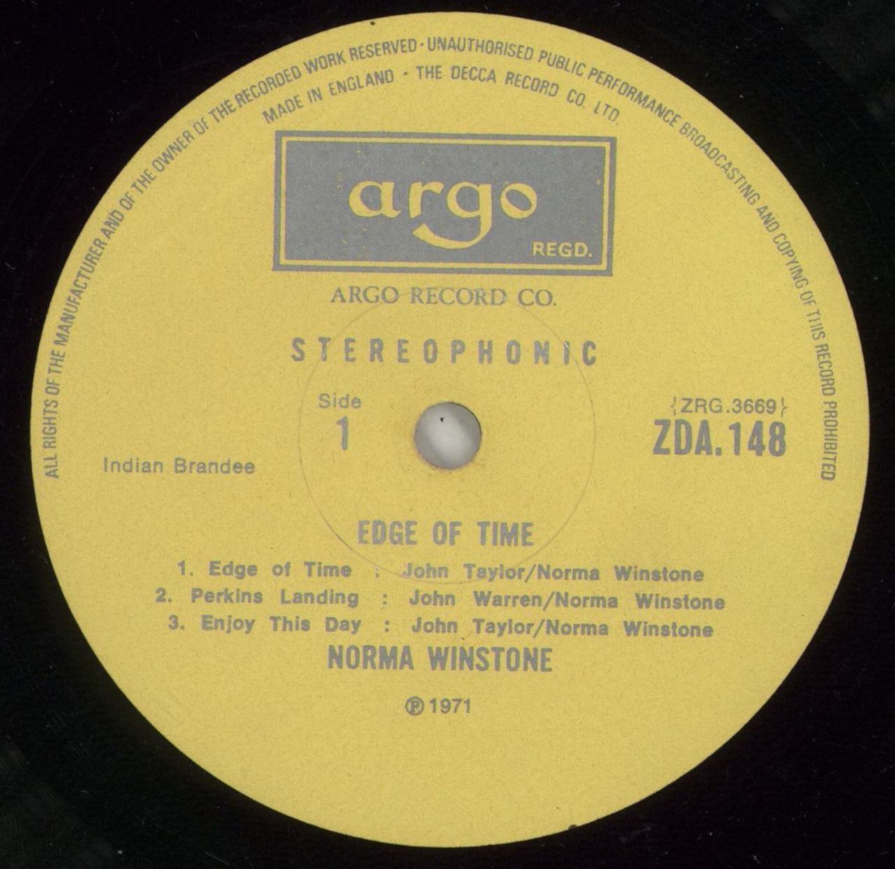 Norma Winstone Edge Of Time - VG UK Vinyl LP