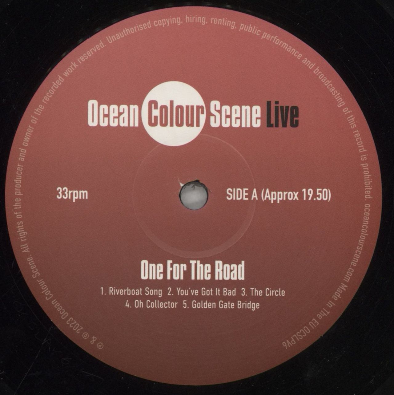 Ocean Colour Scene Live - One For The Road - Autographed UK 2-LP vinyl set