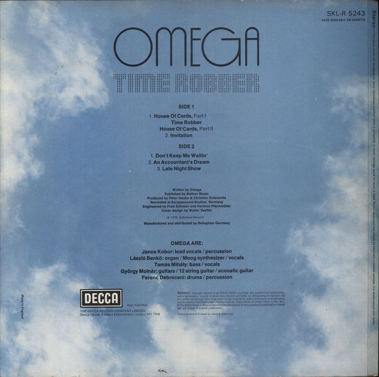 Omega Time Robber - EX UK Vinyl LP