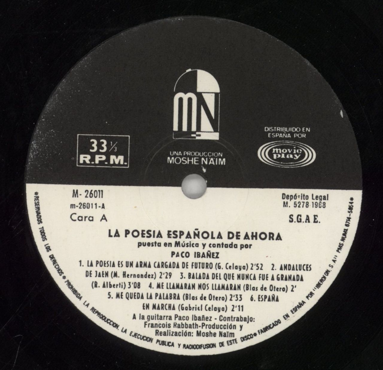 Paco Ibañez La Poesia Española De Ahora Y De Siempre Spanish Vinyl LP