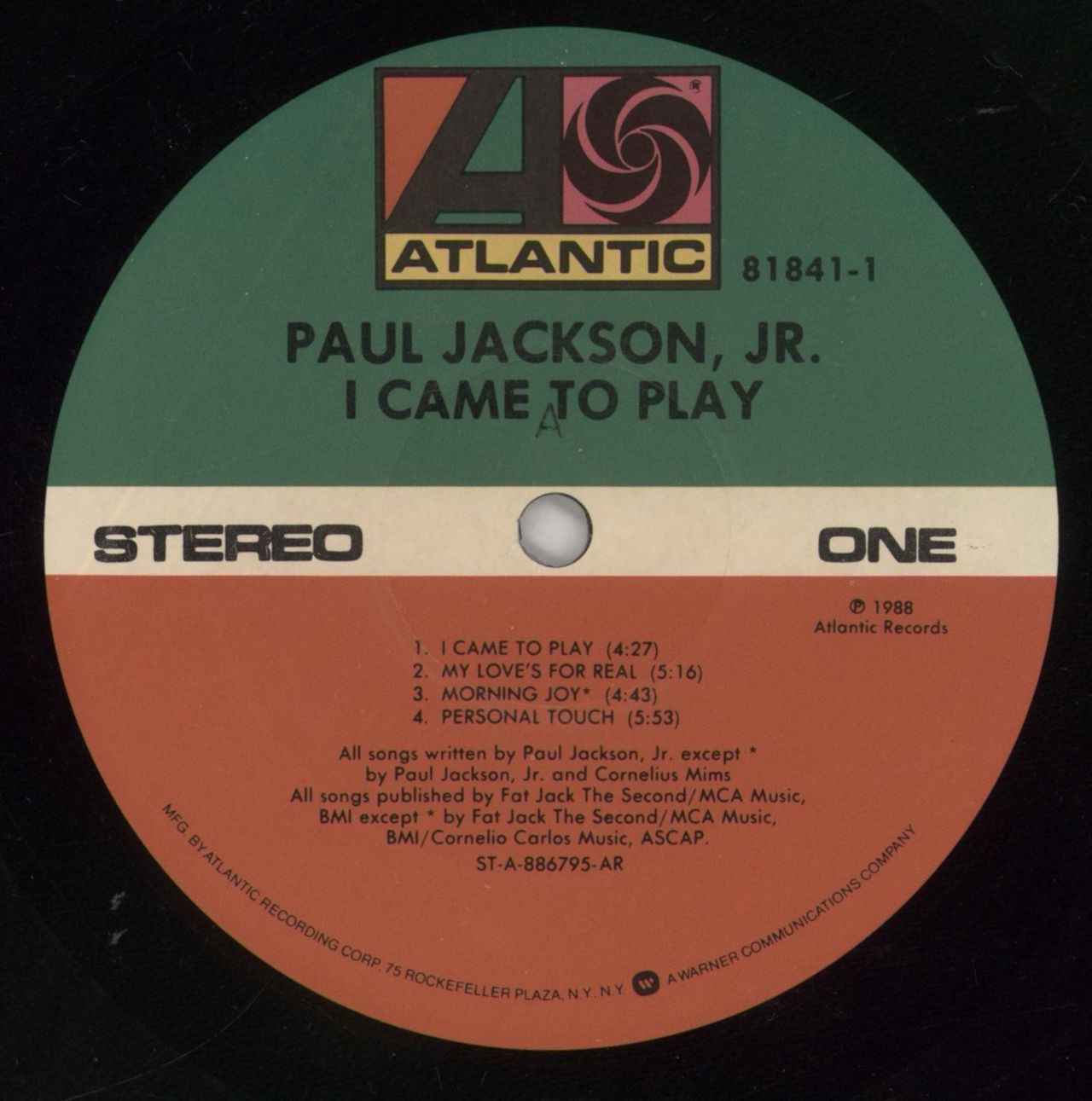 Paul Jackson Jr. I Came To Play - Opened Shrinkwrap US Vinyl LP