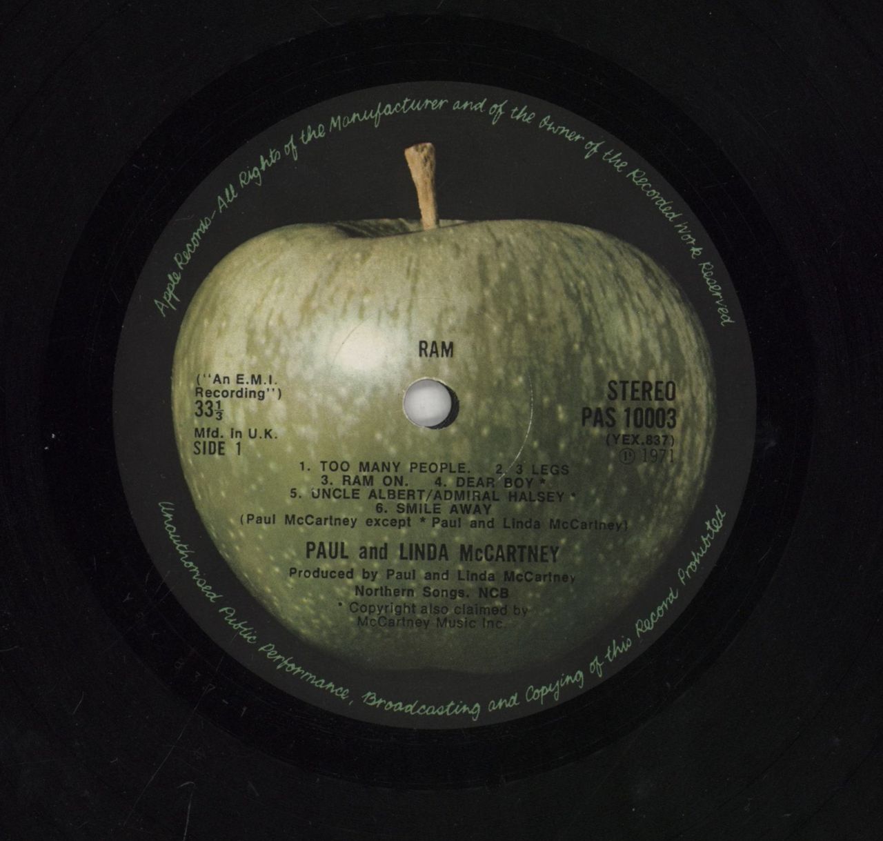 Paul McCartney and Wings Ram - 1st - VG UK Vinyl LP