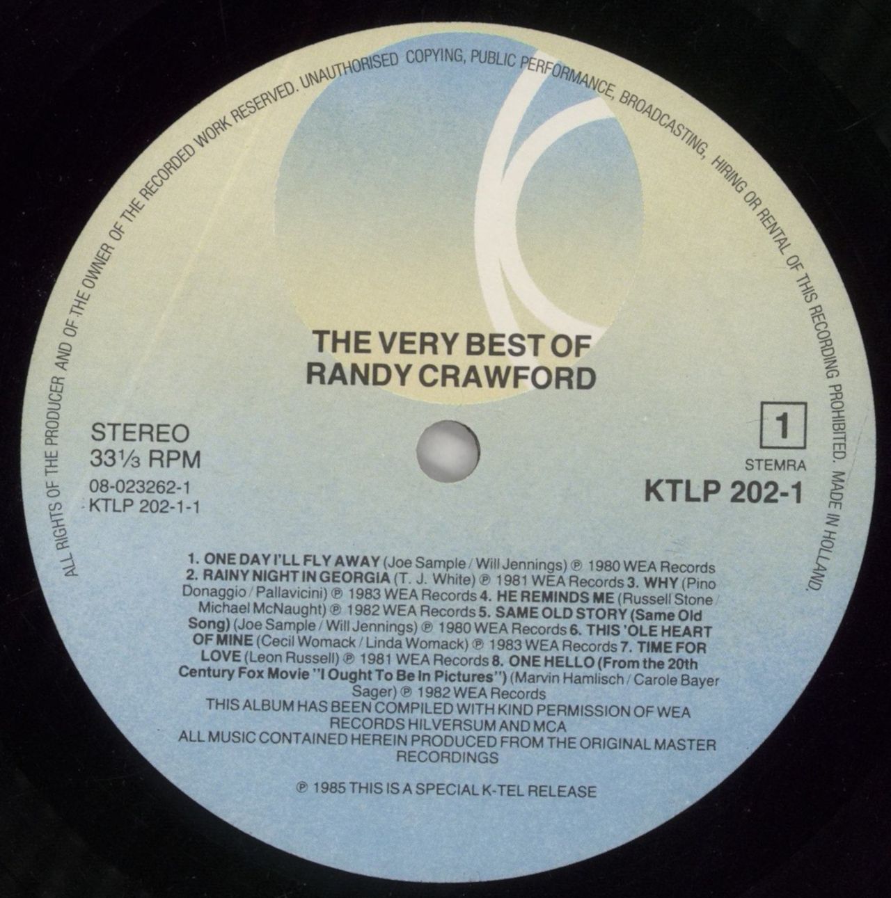 Randy Crawford The Very Best Of Dutch Vinyl LP